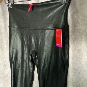 Spanx Black Faux Leather Leggings